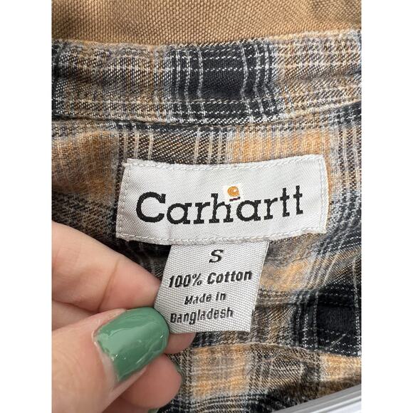 Carhartt Youth Kids Snap Button Jacket Brown Size Small - Picture 11 of 12